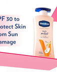 Vaseline Healthy Bright Sun Protection Body Lotion SPF 30 400 ml, Daily Moisturizer for Dry Skin, Gives Non-Greasy Glowing Skin - For Men & Women