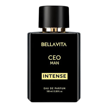 BellaVita Luxury CEO Man INTENSE Eau De Perfume for Men (3.4 fl.oz) | Long-Lasting Mens Cologne with Bergamot, Lavender, Orchid & Musk | Bold & Woody Gift Perfume Cologne for Men | Vegan CEO Fragrance