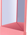 Non-Reversing Mirror, True Image Reflection, Precision True Images Real Reflection, Precision Glass Viewing Angle, Makeup Vanity Non-Magnifying Tabletop Beauty Mirror (Pink, Small)
