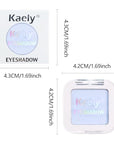 evpct Light Blue Matte Single Eyeshadow Palette, Pastel Sky Blue Natural Cream Powder Matte Eye Shadow Palette Makeup for Older Women, Highly Pigmented Mini Monochrome Eyeshadow Sombra Para Ojos