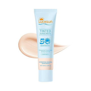 Tinted Mineral Sunscreen SPF 50-2-in-1 Makeup & Sunscreen for Natural Glow, Broad Spectrum Protection + Skincare Benefits All Skin Types (#001, 1.69 Fl Oz (Pack of 1))
