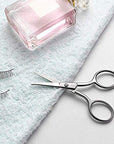 LIVINGO Premium Manicure Rounded Tip Scissors Multi-purpose Stainless Steel Cuticle Pedicure Beauty Grooming Kit for Nail, Eyebrow, Eyelash, Dry Skin, Nose Hair 3.5 inch