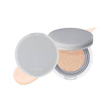 Rom&nd Nu Zero Cushion (01 Porcelain 17) Long Lasting, High Coverage, Semi Matte Finish, Flawless Complexion Without Cakey Face, Makeup Base and Fixer, Thinly Layered, Korean Cushion Foundation