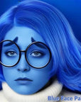 Go Ho Royal Blue Face Body Paint Stick,Easily Washable Formula Face Paint Stick,Non-toxic Full-coverage Cream Blue Body Paint for Halloween Cosplay SFX Mystique Smurf Clown Makeup