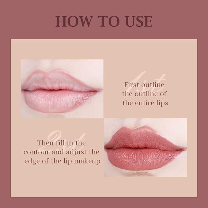 KISSIO Lip Liner,Creamy Lip Pencil,Long Lasting Lip Liner with Sharpener,Matte Finish,Smooth and Soft,Non-Dry,Easy to Use,Cruelty free,0.02 oz,05 Possessive