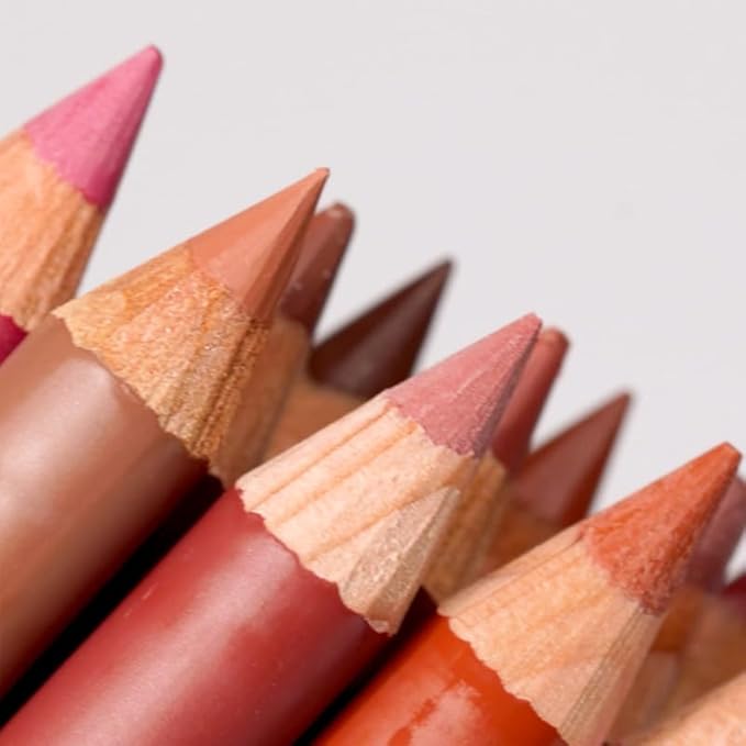 Palladio Lip Liner Pencil, Wooden, Firm yet Smooth, Contour and Line with Ease, Perfectly Outlined Lips, Comfortable, Hydrating, Moisturizing, Rich Pigmented Color, Long Lasting, Walnut