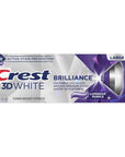 Crest 3D White Brilliance Luminous Purple Teeth Whitening Toothpaste, 4.6 oz Pack of 3, Anticavity Fluoride Toothpaste, Fights 100% More Surface Stains, 24 Hour Active Stain Prevention