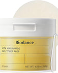 Biodance Vita Niacinamide Gel Toner Pads, Dark Spot Corrector, Evening Skin Tone, Hydrating for Sensitive Skin, Gentle Exfoliating Toner Pads with Vitamin C, Korean Skincareㅣ4.93 fl.oz.(140g)*60Pads