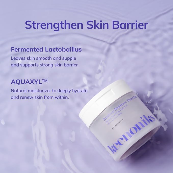 Moisturizing Toner Pads for Face - Azulene Moisturizer Facial Essence & Hydrating Sheet Masks Pads Helps Skin Barrier, Hydrating Skincare for Dry, Sensitive Skin Toner - 80ea (5.07 Oz)