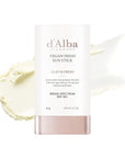 d'alba Piedmont Air Fit Fresh Sun Stick, OTC BROAD SPECTRUM SPF 50+, Non-Sticky On-the-Go Sun Protection, Outdoor Essential Vegan NEW Type Sun Stick, Silky & Fresh, Korean Skin Care (0.7 Oz.)