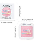 evpct Pink Single Eyeshadow Palette, Bright Light Pink Rose Glitter Shimmer Sparkle Cream Eye Shadow Palette Makeup for Older Women, High Pigment Waterproof Monochrome Mini Eyeshadow Makeup Products