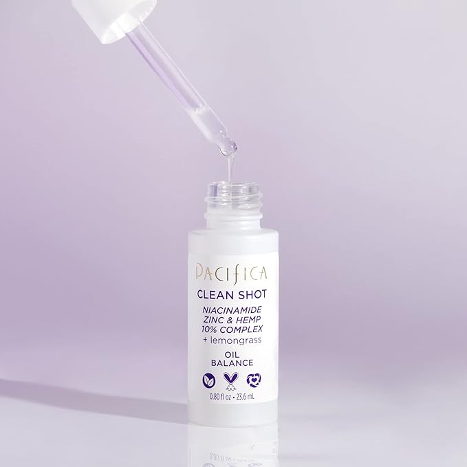 Pacifica Clean Shot Niacinamide Zinc and Hemp 10 0.8 oz