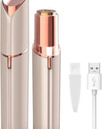Facial Hair Removal for Women, Mini Hair Remover, Electric Razor Shaver Portable Bikini Epilator for Lips, Chin, Armpit, Peach Fuzz, Fingers, Neck, Cheek and USB Rechargeable (Gold)