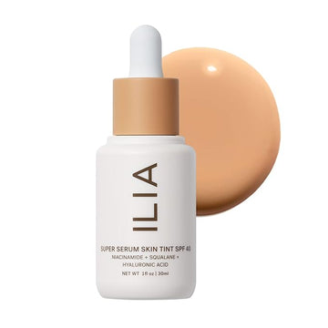 ILIA - Super Serum Skin Tint SPF 40 | Non-Comedogenic, Vegan, Lightweight to Help Against Blue Light, + Pollution while Hydrating, Smoothing, + Refining (Paloma ST9, 1 fl oz | 30 ml)