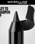 MAYBELLINE New York Tattoo Studio Long-Lasting Sharpenable Eyeliner Pencil, Glide on Smooth Gel Pigments with 36 Hour Wear, Waterproof Rose Quartz 0.04 oz