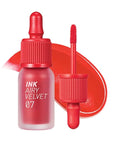 Peripera Ink Airy Velvet Lip Tint | High-Pigmentation, Lightweight, Soft, Moisturizing, Not Animal Tested (07 HEART GRAPEFRUIT (NEW))