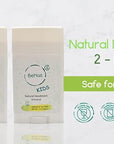 2-Pack All Natural Deodorant For Kids and Teens 100% Natural Aluminum-Free Carcinogen Free Kids Deodorant For Boys and Girls Clinically Proven To Be Safe For Children and Teenagers