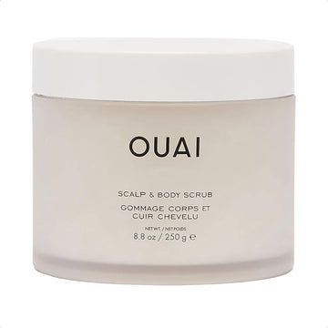 OUAI Scalp & Body Scrub, Melrose Place - Exfoliating Body Scrub with Sugar & Coconut Oil Blend for Smooth, Moisturized Skin - Gentle Scalp Scrub for Removing Product Build Up (8.8 Oz)