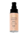 Milani Conceal + Perfect 2-in-1 Foundation + Concealer for a Flawless Complexion, Under Eye Corrector, Cover Redness and Imperfections, Waterproof and Sweatproof - Nude