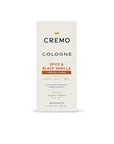 Cremo Cologne for Men - Spice & Black Vanilla Mens Cologne Spray - An Explosion of Vibrant Spices, Dark Woods and Black Vanilla, Fragrances For Men, 3.4 Fl Oz