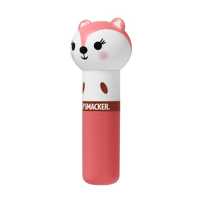 Lip Smacker Lippy Pal Fox Lip Balm Clear Matte Finish, Foxy Apple Flavored, Moisturizing, For Kids