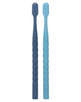 Oral-B Brilliance Premium Whitening Toothbrush with Plaque Eraser, Medium, Sky Blue and Gray, 2 Count