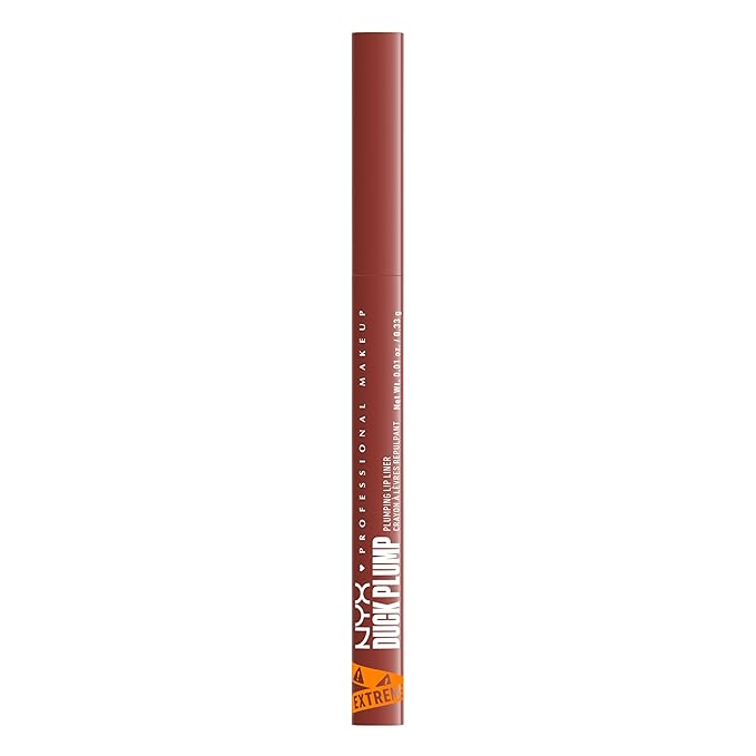NYX PROFESSIONAL MAKEUP Duck Plump Plumping Lip Liner, Matte Pencil With Up To 10HR Wear, Swollen Spice (Warm Nude Lip Liner)