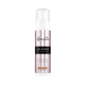 Loving Tan 2 HR Express Mousse, Medium - Streak-free, Natural Tan, Up to 5 Applications, Cruelty-Free, Dermatologist-Tested, 6.7 FL Oz