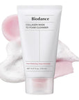BIODANCE Collagen Mask To Foam Cleanser, Pink Face Wash for Women, 2-in-1 Pore Mask and Hydrating Foaming Facial Cleanser for Sensitive Skin, Oily Skin, Korean Skincareㅣ5.07 fl. oz. (150 ml)