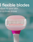 Gillette Venus ComfortGlide Disposable Razors for Women, 2 Count, White Tea Scented Moisture Bars for a Smooth Shave