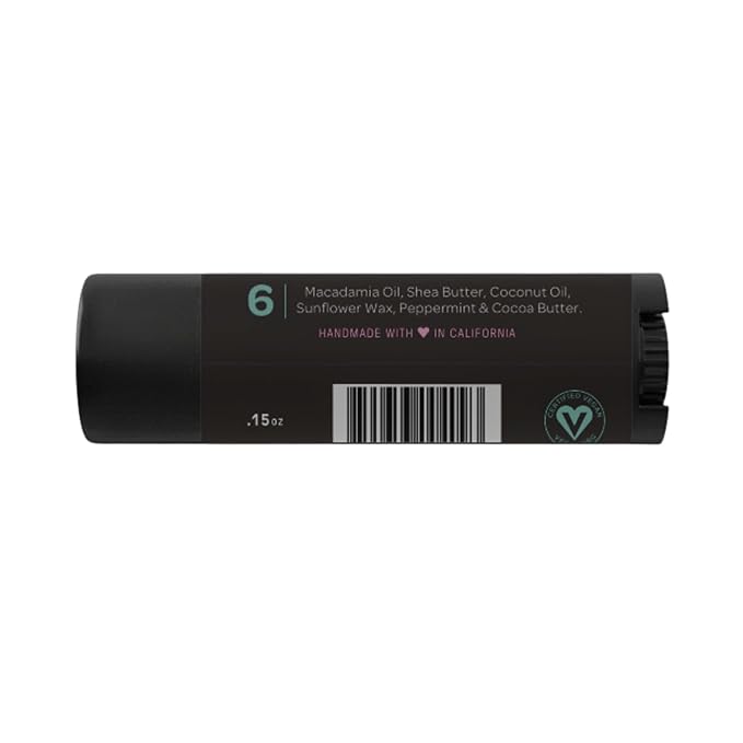 Ellovi Natural Lip Butter Lip Balm - Mint - Pure Enough to Eat - Made With Just 6 Vegan Ingredients - Moisturizing Lip Care for All Day Hydration (3-Pack)