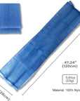Terra Distribution Exfoliating Washcloth [Designed in Japan] - Rough Textured Extra Long (47.24 inch) Towel for Scrubbing and Dead Skin Removal, Loofah Alternative (2pcs Set(Blue))