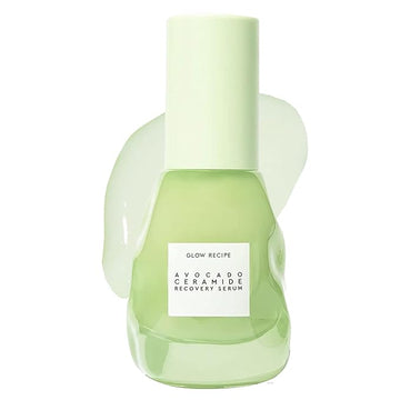 Glow Recipe Avocado Ceramide Serum, Travel Size - Soothing, Hydrating Face Serum for Women & Men, Redness Relief & Skin Barrier Repair - Lightweight Korean Skincare for Dry, Sensitive Skin (15 ml)