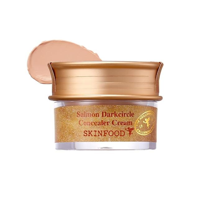 SKINFOOD s Salmon Dark Circle Concealer Cream - Under Eye Concealer for Dark Spots and Wrinkles - Full Coverage - Stocking Stuffer - 0.35 Oz/10 g (Blooming)