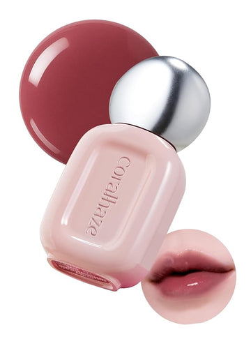 Dew Drop Tint #209 Crush 4.5g, Hydrating, Glossy, Lightweight Lip Stain with High-shine, Long Lasting Color with Moisturizing Lip Drop, Dewy Finish, Korean Beauty Makeup