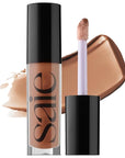 Saie Glossybounce - Hydrating Lip Gloss and Tinted Lip Oil Hybrid with Hyaluronic Acid & Jojoba Oil for Non-Sticky, Ultra-Shiny, Plump & Soft Lips - Everyday Makeup Essential - Push (.17 oz)