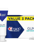 Crest Pro-Health Gum Detoxify Deep Clean Toothpaste, 4.8 oz Pack of 3 - Anticavity, Antibacterial Flouride Toothpaste, Clinically Proven, Gum and Enamel Protection, Plaque Control