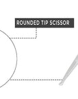 Rounded Stainless Steel Facial Hair Scissors – Safety Scissors for Nose Hair, Eyebrows, Eyelashes, Mustache, Beard, and Baby Nails