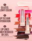 Hydrating Glaze Lip Balm, tinted Lip Balm with 24HRs of Smooth, Moisturizing Shine, Non-Sticky Shine with Hyaluronic Acid, Sheer Baby Pink (Rose Bite)