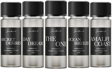 Scentiment Hotel Diffuser Oil Discovery Kit | Inspired by Five Star & Luxury Hotel Scents | Aromatherapy Oils with Notes of Cardamom, Tuscan Leather, and Sandalwood (20ml, Top 5 Scents)