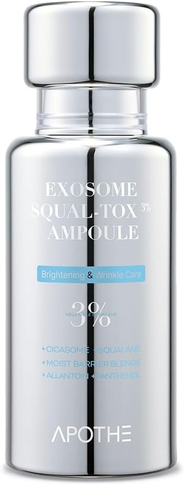 APOTHE Exosome Squal-Tox 3% Ampoule 1.01 fl oz (30ml) – Intense Hydration, Skin Renewal, Brightening & Anti-Wrinkle Care with Exosome Technology and Niacinamide