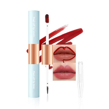 Matte Lip Stain Peel Off Lip Gloss& Lip Liner 2-in-1: One end defines lips with precision liner, the other peels off to reveal long-lasting, waterproof, smudge-proof, transfer-proof matte color.4#