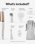 Braun Face Epilator Facespa Pro 911, Facial Hair Removal for Women, Hair Removal Device, 3-in-1 Epilating, Cleansing Brush and Skin Toning with 3 extras