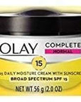 Olay Face Moisturizer Complete All Day UV Moisture Cream with Sunscreen SPF 15, Normal Skin, 2 Fl Oz (Pack of 3)