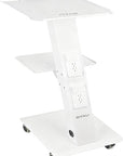 Esthetician Cart with Sockets, Beauty Salon Cart with Wheels, Three-Tier Metal Mobile Table, 100-Pound Capacity, Suitable for Nail Salons, Tattoo Studios,Clinics, Hair Salon, and More
