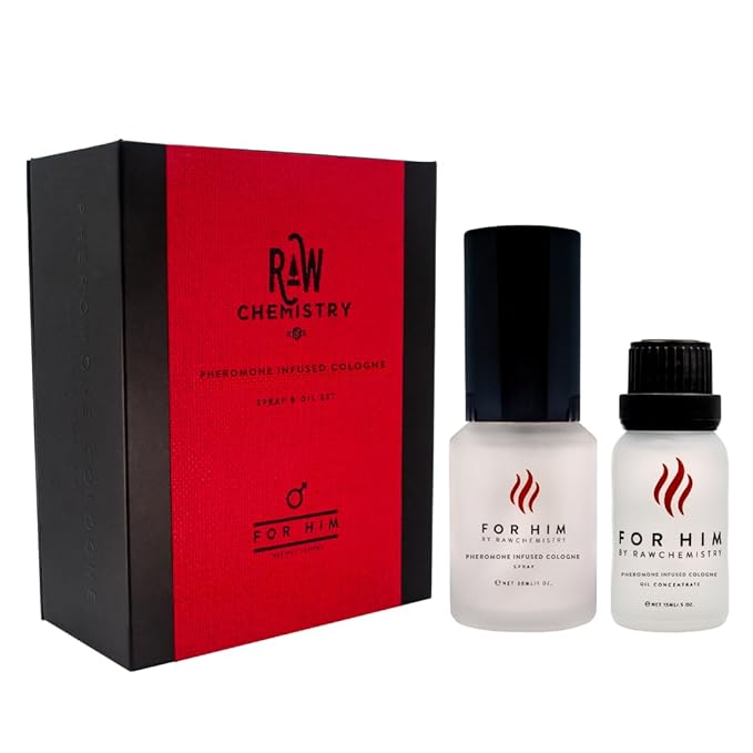 RawChemistry for Him Set - A Pheromone Infused Cologne Gift Set - Bold, Extra Strength Formula…