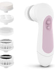 Waterproof Facial Cleansing Spin Brush Set with 5 Exfoliating Brush Heads - Electric Face Scrubber Cleanser Brush by CLSEVXY - Face Brush for Gentle Exfoliation and Deep Scrubbing