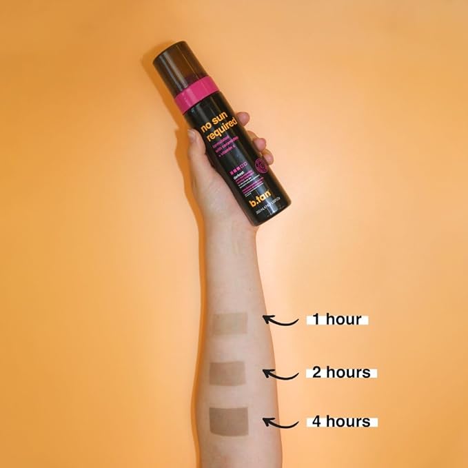 b.tan Dark Self Tanner Mousse | No Sun Required - Fast, 1 Hour Express, Darkest, Rejuvenating Sunless Tanning Treatment With Ceramides + Vitamin C, No Fake Tan Smell, Cruelty Free, 6.7 Fl Oz