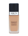 Liquid Norrsken Foundation - Silky Smooth Coverage - Luminous, Dewy Finish for Dry and Dull Skin - Water Resistant and Vegan Makeup - 214 Ylva - Neutral Dark - 1.01 oz