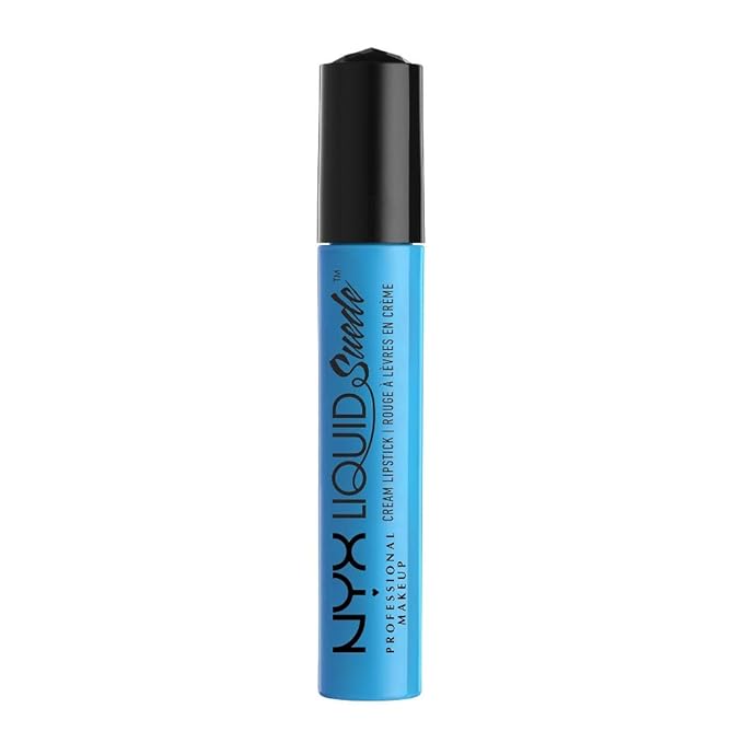 NYX PROFESSIONAL MAKEUP Liquid Suede Cream Lipstick - Little Denim Dress (Bright Sky Blue)